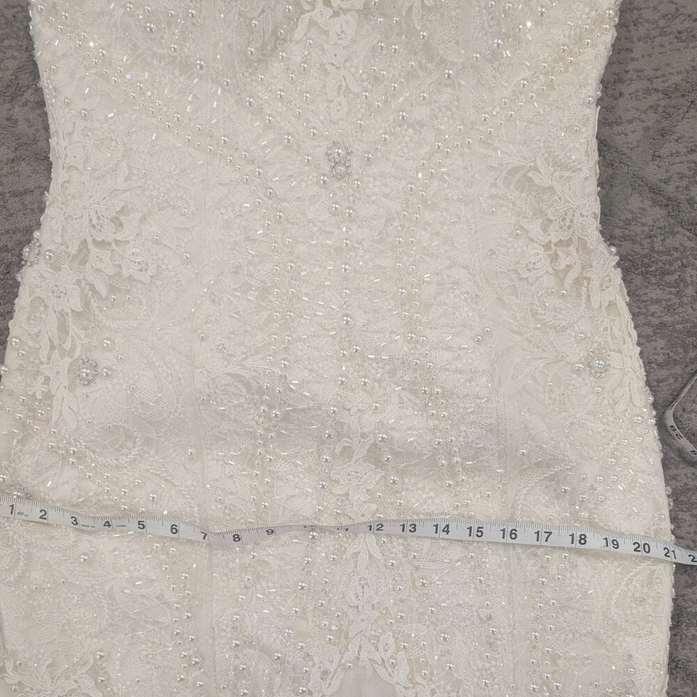 Justin Alexander 9784 Size 16 Ivory/Pearl - Picture 14 of 14